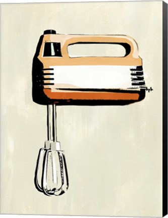 Framed Retro Kitchen Appliance III Print