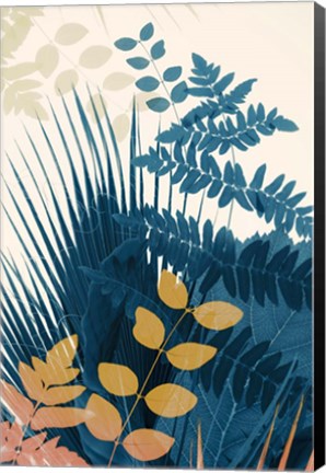 Framed Welcome to the Jungle, Blue 5 Print