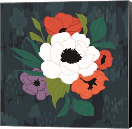 Framed Bright Floral I Print