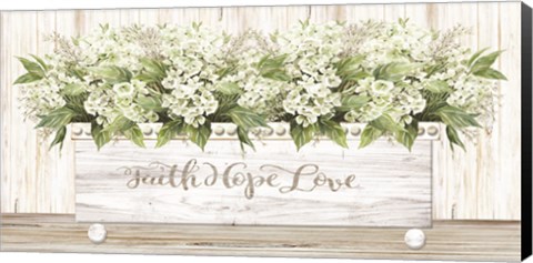 Framed Faith Hope Love Wood Box Print