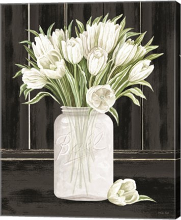 Framed Tulips in a Jar Print