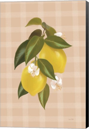 Framed Lemon Botanical I Print