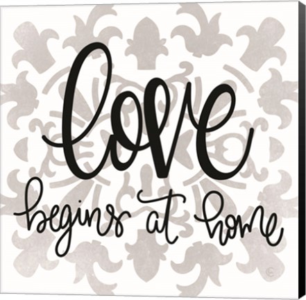 Framed Love Begins at Home Print