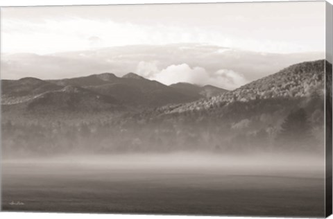 Framed Foggy Morning Mountains Print