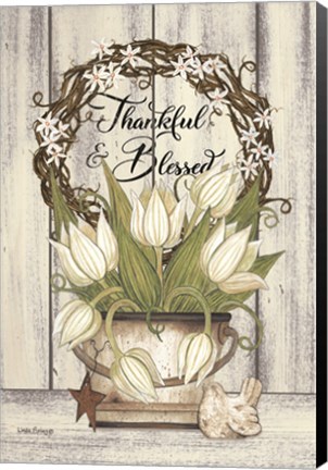 Framed Thankful &amp; Blessed Print