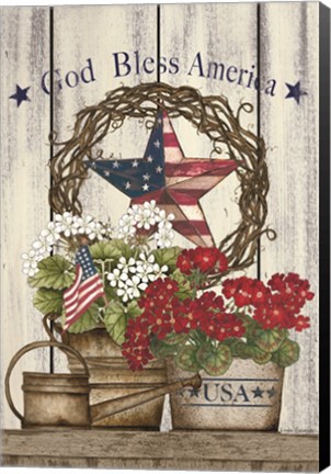 Framed God Bless America Still Life Print