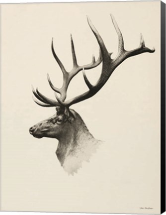 Framed Mountain Reindeer Print