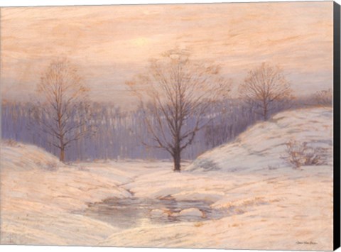 Framed Snowy Sunset Print
