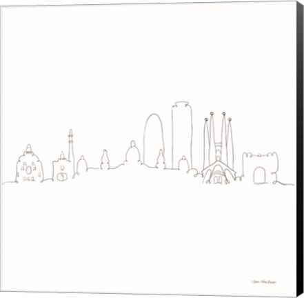 Framed One Line Barcelona Print