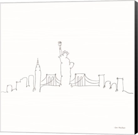 Framed One Line New York Print