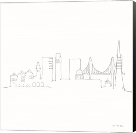 Framed One Line San Francisco Print