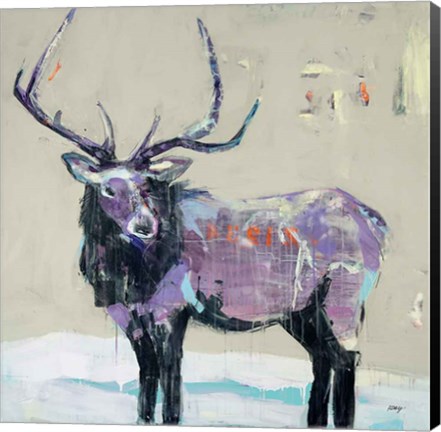 Framed Winter Elk Print