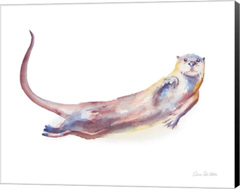 Framed Swimming Otter I Print