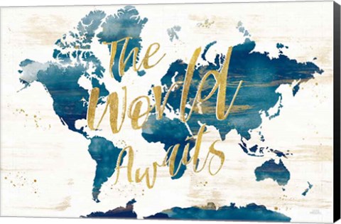 Framed Desert Blooms Abstact Map The World Print