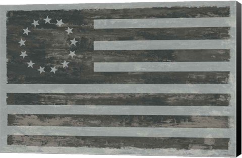 Framed Slate American Flag Print