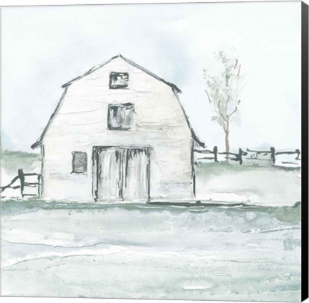 Framed Neutral Barn III Print