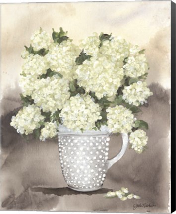 Framed Hobnail Hydrangeas Print