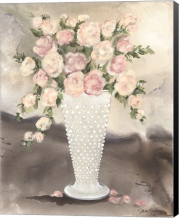 Framed Hobnail Roses Print