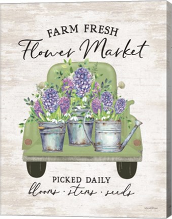 Framed Flower Market - Hyacinths Print