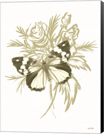 Framed Sage Butterfly Print