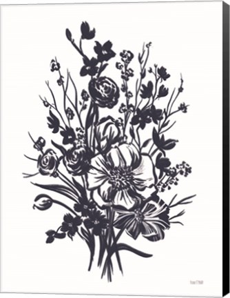 Framed Blues in Blossom II Print