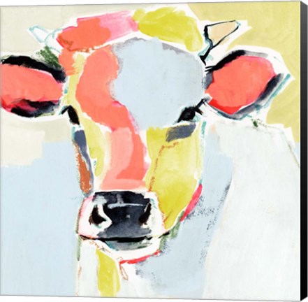 Framed Pastel Cow II Print