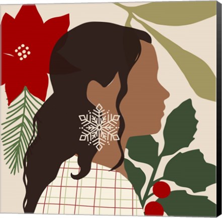 Framed Christmas Earring III Print