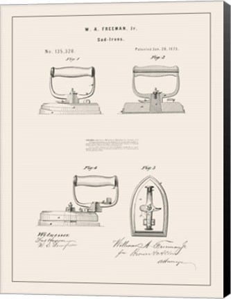 Framed Laundry Patent I Print