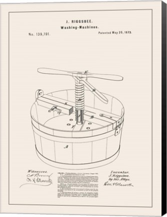 Framed Laundry Patent III Print