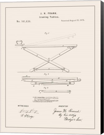 Framed Laundry Patent IV Print