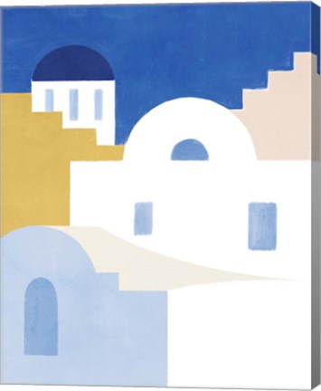 Framed Simple Santorini II Print