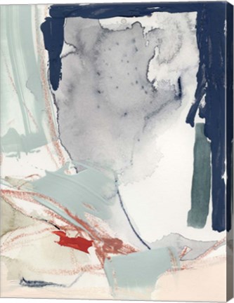 Framed Ash Blue &amp; Crimson II Print