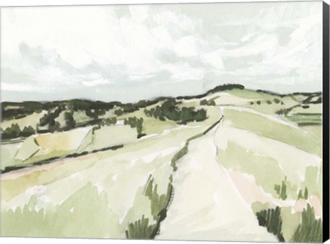 Framed Rolling Pastures Sketch II Print