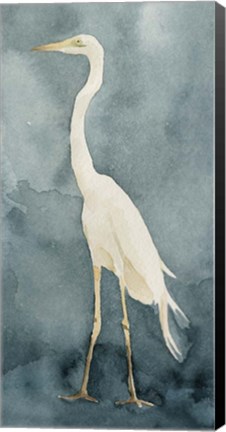 Framed Simple Egret I Print