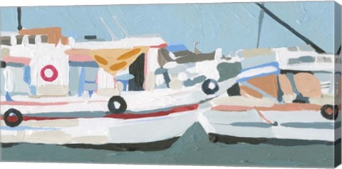 Framed Bright Boats II Print