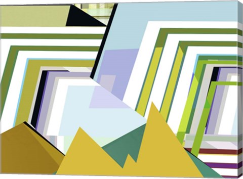 Framed Yellow Mountains II Print