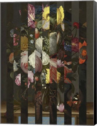 Framed Masked Flemish Bouquet II Print