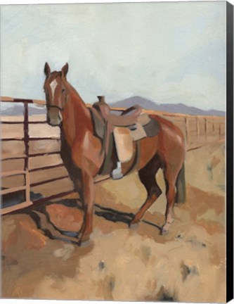 Framed Range Horse II Print