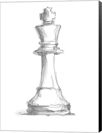 Framed Chess Piece Study II Print