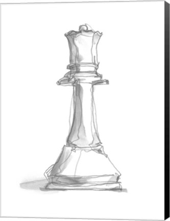 Framed Chess Piece Study III Print