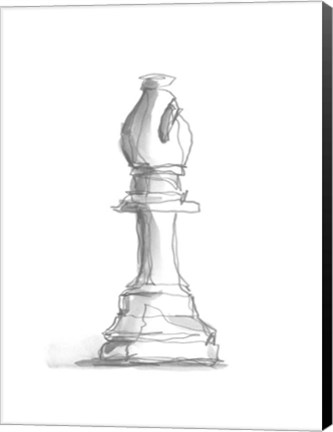 Framed Chess Piece Study IV Print