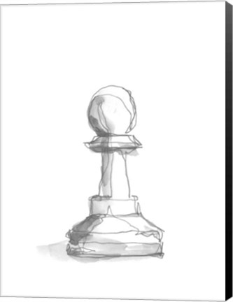 Framed Chess Piece Study VI Print