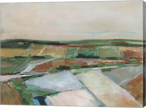 Framed Pastel Fields II Print