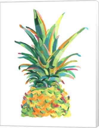 Framed Bright Pop Pineapple II Print