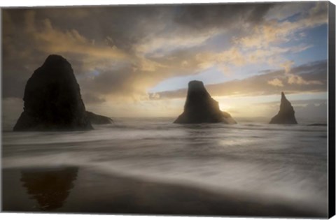 Framed Sea Stack &amp; Surf Print