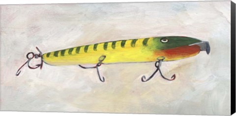 Framed Retro Fishing Lure I Print