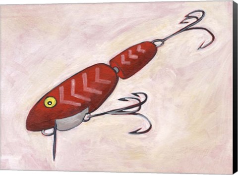 Framed Retro Fishing Lure VI Print