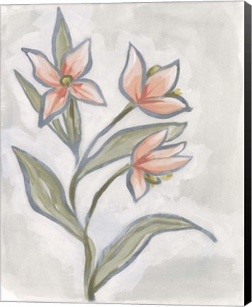 Framed Petal Impasto I Print