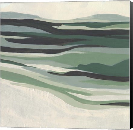 Framed Green Mesa I Print