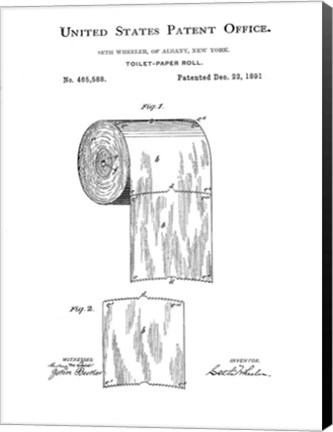 Framed Bath Time Patents VI Print